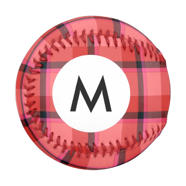 Monogram Tartan Design Baseball (Front Left)