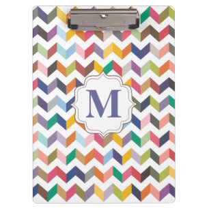 Monogram Teachers Clip board Chevron Pattern