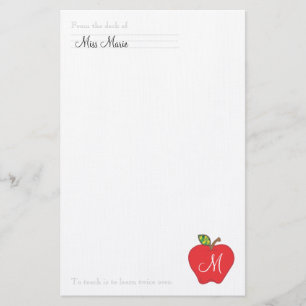 Monogram Teachers Stationery