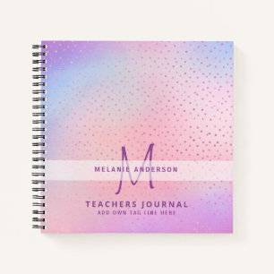 Monogram Teachers Thank You End of Year Gift Notebook