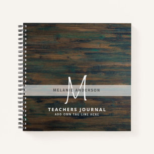 Monogram Teachers Thank You End of Year Gift Notebook