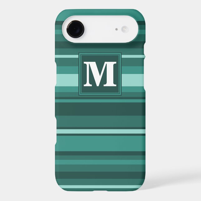 Monogram teal stripes (Back)