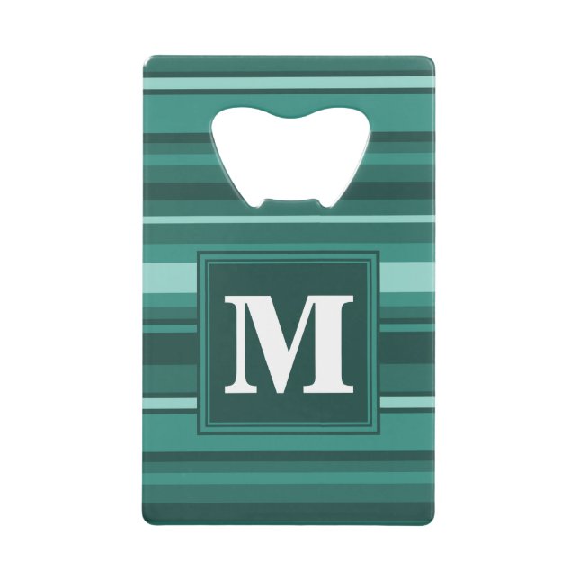 Monogram teal stripes (Front)
