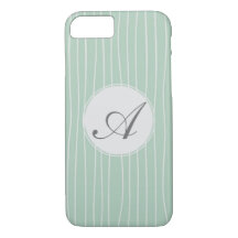 Monogram Teal Stripes Pattern
