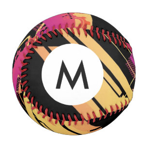 Monogram Technical halftone background 7 Baseball