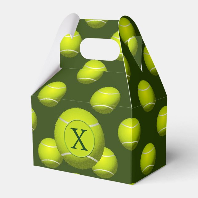 Monogram Tennis Balls Sports pattern, Favour Box (Front Side)
