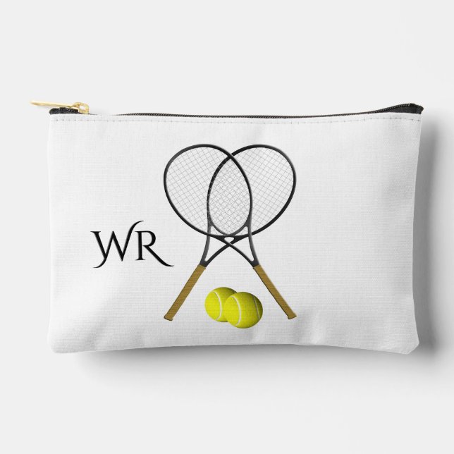Monogram Tennis Sports Theme Accessory Pouch (Front)
