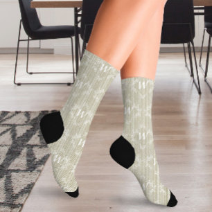 Monogram Text Rustic  Socks