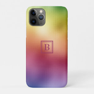 Monogram Textured Rainbow Ombre Pattern Case-Mate iPhone Case