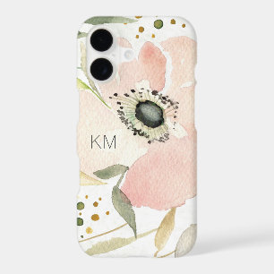 Monogram   The Joy of White   Watercolor Floral