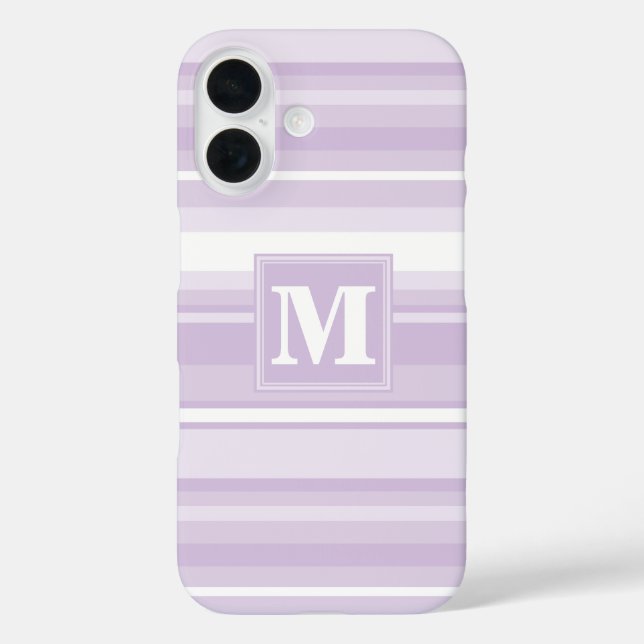 Monogram thistle purple stripes  Case-Mate iPhone case (Back)
