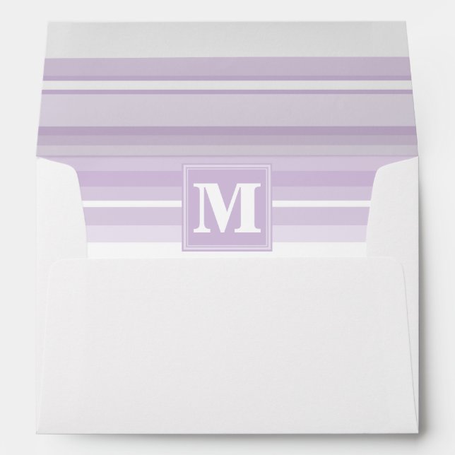 Monogram thistle purple stripes envelopes (Back (Bottom))