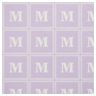 Monogram thistle purple stripes fabric