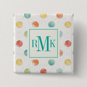 Monogram Thoughtful Butterflies Step 15 Cm Square Badge