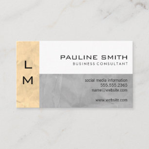 Monogram Three Panel Business Card