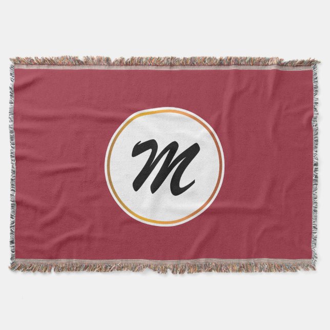 monogram throw blanket (Front)