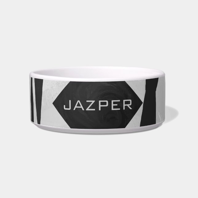 Monogram Tiger Black and White Print Bowl (Front)