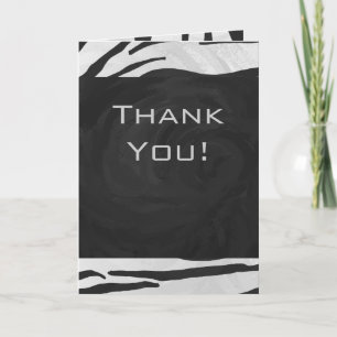 Monogram Tiger Black and White Print Card