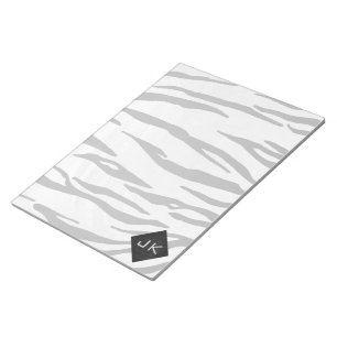 Monogram Tiger Black and White Print Notepad