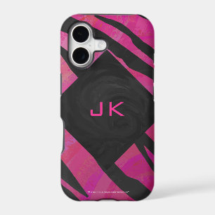 Monogram Tiger Hot Pink and Black Print Pattern
