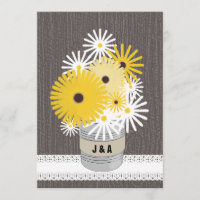 Monogram Tin Can Daisies & Black Eyed Susans