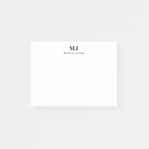 Monogram To Do List Post It Notes