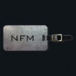 Monogram Travel Faux Scratched Metal Luggage Tag<br><div class="desc">Luggage tag with monogram initial(s)/name,  name,  and address information on a faux scratched metal background. Personalise with your monogram initial(s)/name,  name,  and address information using the easy templates. Font colour,  font style,  and font size are customisable.</div>