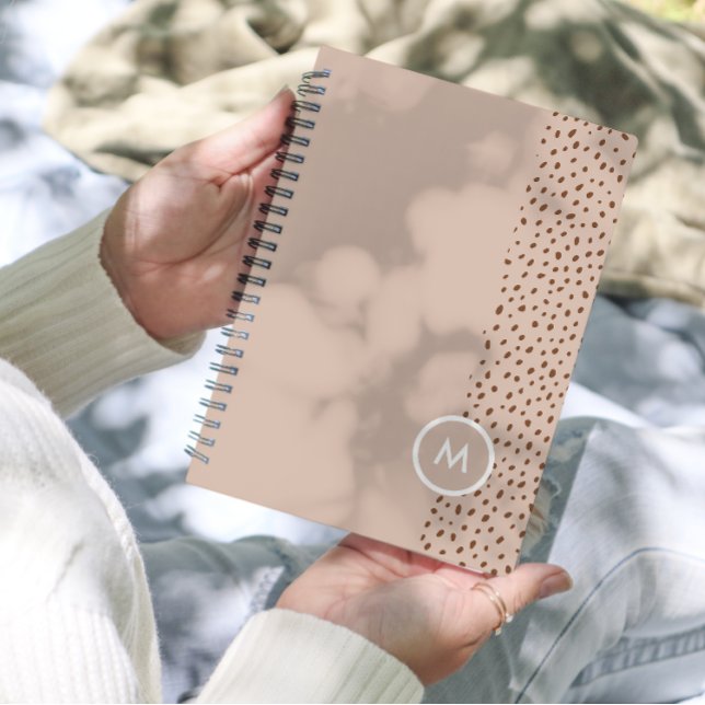 Monogram Trendy Beige & Terracotta Dots 2024 Planner (Creator Uploaded)