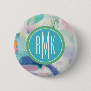 Monogram Trial and Airy Bright 6 Cm Round Badge