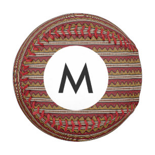 Monogram Tribal pattern Baseball