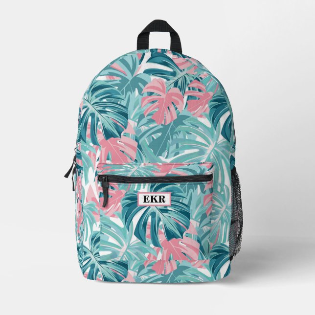 Monogram Tropical Beach Girls School Backpack (Front)
