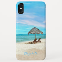 Monogram Tropical Beach Scene