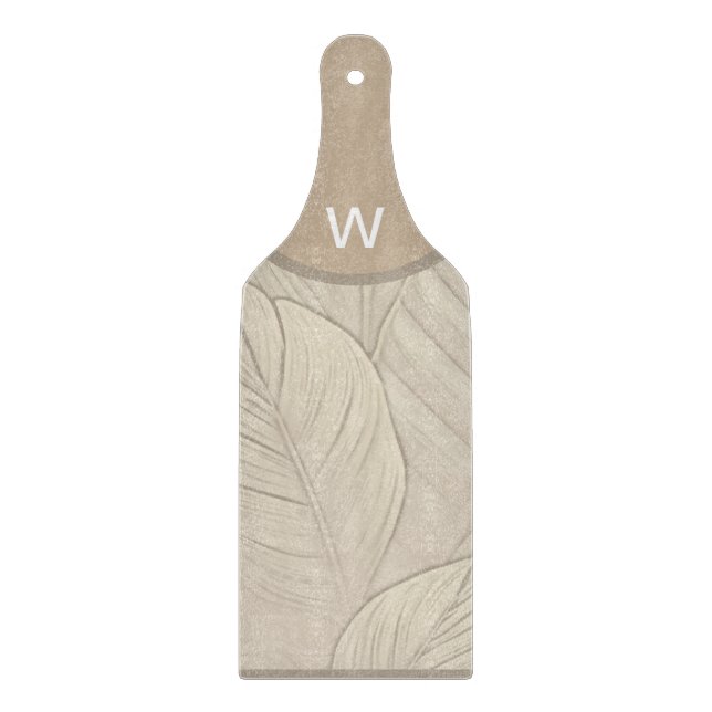 Monogram Tropical Glass Cutting Board Paddle (Front)