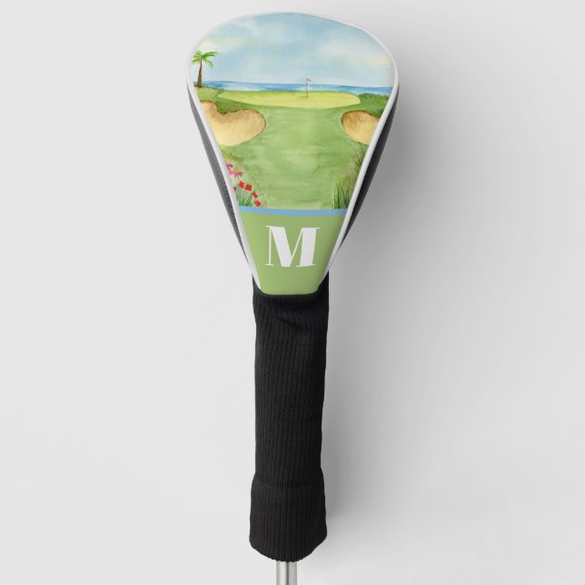 Monogram Tropical Golf Course Head Cover (Front)