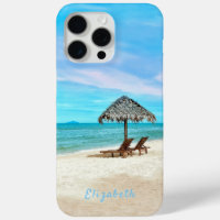 Monogram Tropical Sandy Beach Landscape