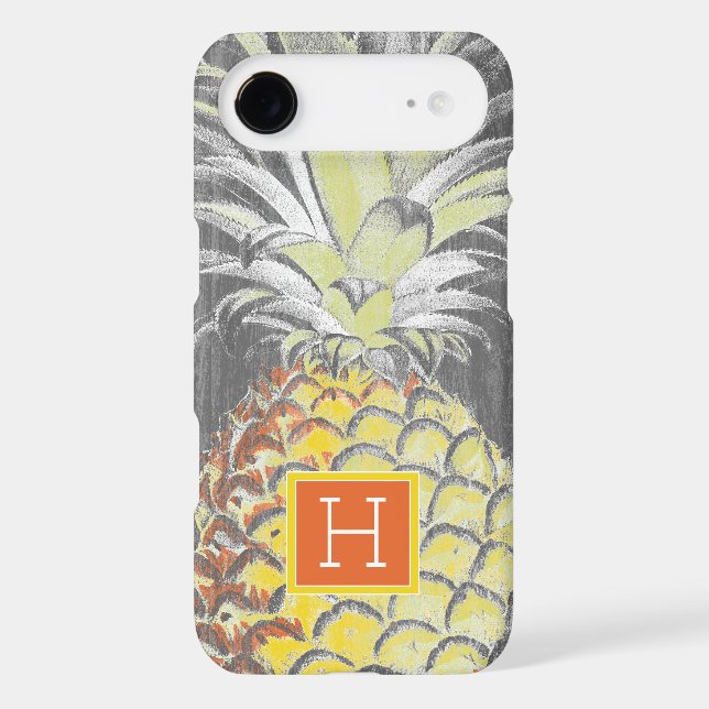 Monogram | Tropical Yellow Pinneapple on Grey Case-Mate Samsung Galaxy Case (Back)