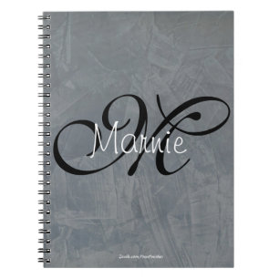 Monogram Tuscan Slate Faux Finish Notebook