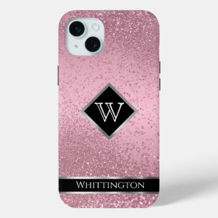 Monogram Twinkle Ombre - Pink iPhone 15 Mini Case