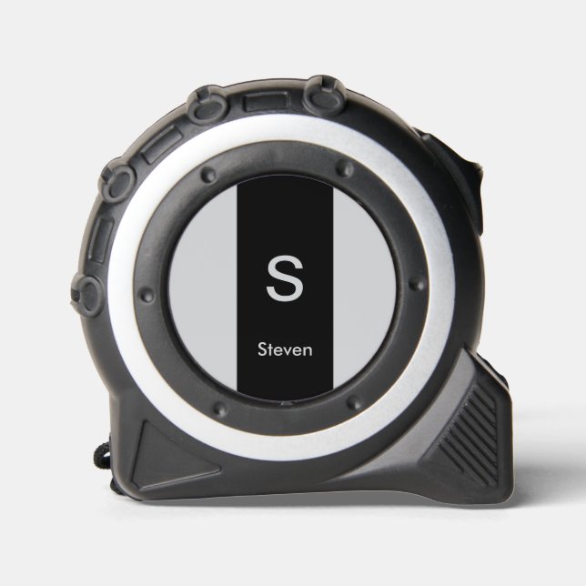 Monogram Two Tone Modern Black and Grey 1 (Front)