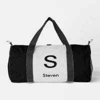 Monogram Two Tone Modern Black and Light Grey