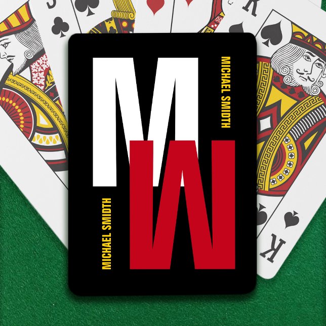monogram / typography / your own name playing cards (Creator Uploaded)