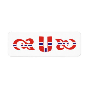 Monogram U Norwegian Label Return Address Label