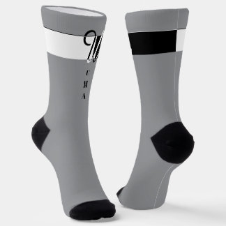"Monogram U" Socks