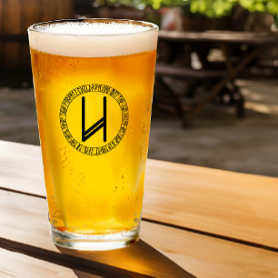 Monogram U - Viking Style - Pint Glass