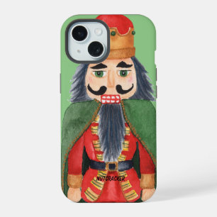 Monogram unique cartoon nutcracker Greenery iPhone 15 Case