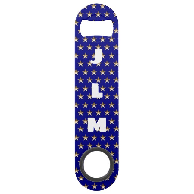 Monogram USA Gold and Blue Star Design (Front)