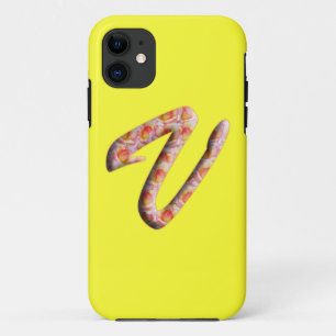 Monogram V in Roses Pattern Iphone 5 Case