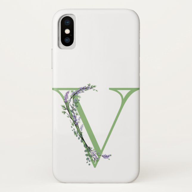 Monogram V Lavender Eucalyptus Case-Mate iPhone Case (Back)