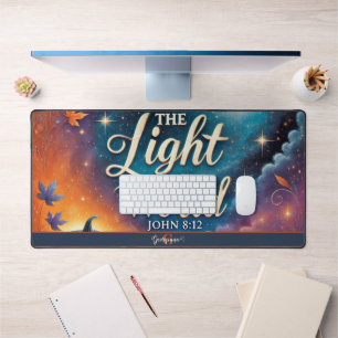 Monogram Vibrant Christian Halloween Bible Verse Desk Mat