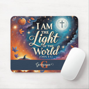 Monogram Vibrant Christian Halloween Bible Verse Mouse Pad